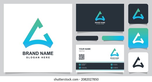 logotipo de letra inicial C con tarjeta de visita. Adecuado para tu empresa.