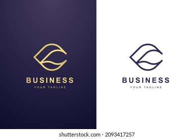 Logotipo de la carta inicial C para empresas o empresas de medios.