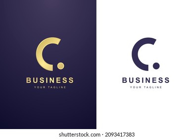 Logotipo de la carta inicial C para empresas o empresas de medios.
