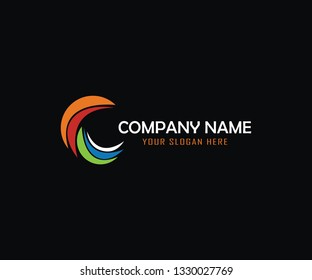 Initial Letter C Logo Colorful Template Design.