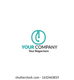 Initial Letter C and logo Connected circle symbol. Design Template Element