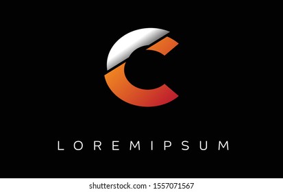 Initial Letter C logo design separate letters with a modern design