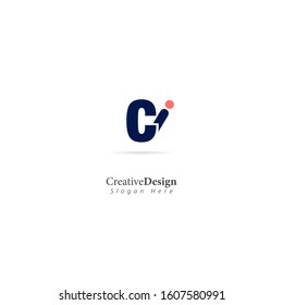Initial Letter C I Logo. Design Vector Logo Illustration C I Letter Template