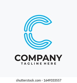 diseño del logotipo de letra inicial c inspiración vectorial