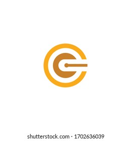 Logotipo de letra inicial c para una plantilla de diseño