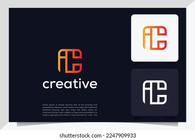 letra inicial diseño de logotipo i c ilustración de vector plantilla