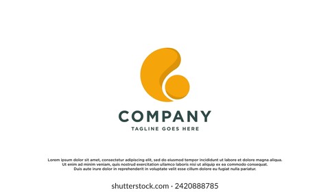 Ilustración vectorial del diseño del logotipo de la letra inicial C. Plantilla de logotipos de empresa de carta C