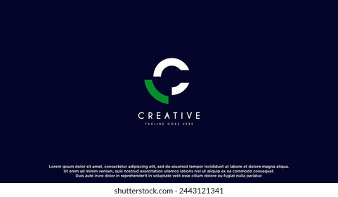 Letra inicial C Logo design vector inspiration.