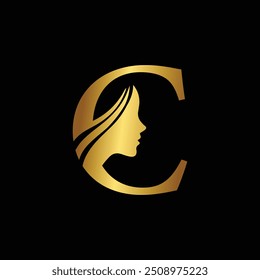 Initial Letter C logo design using circle and square