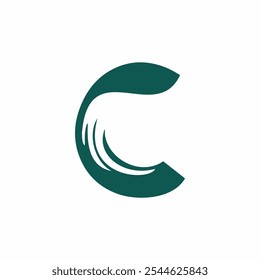 Diseño inicial del logotipo de la letra C. C Diseño de Logo. Símbolo de la letra C.
Letra C. Letra inicial.