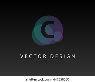 Initial Letter C Logo design vector with Circle