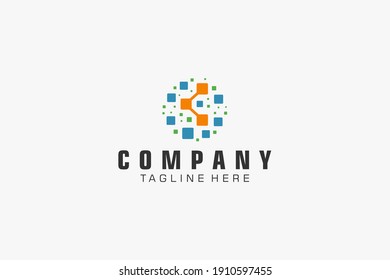 Initial Letter C Logo.  Geometric Line isolated. Usable for Business, Building and Technology Logos. Flat Vector Logo Design Template Element.