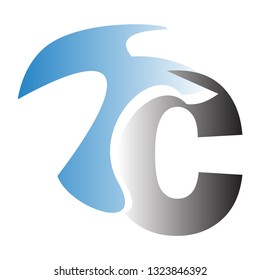 Initial Letter C Logo Icon With Cool Style. Material Design Logo