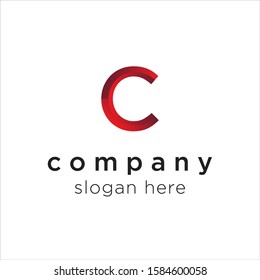initial letter C logo icon deisgn template elements - vector sign. Business card templates.