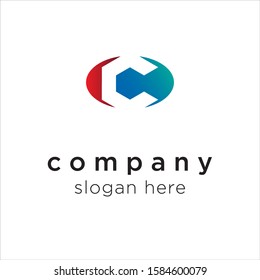 initial letter C logo icon deisgn template elements - vector sign. Business card templates.