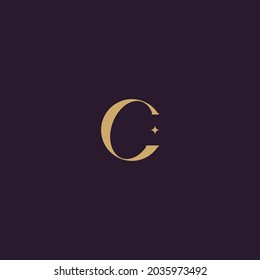 Initial Letter C Logo icon concept. Creative Minimal Alphabet emblem design template. Graphic Symbol for Corporate Business Identity.Creative Vector graphic element.