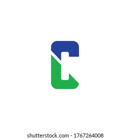 Anfangsbuchstabe C Logo, Linie Art Design Vorlage
