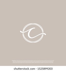 Initial Letter C Logo Sign Symbol Luxury concepts.