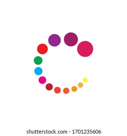Initial letter C Letter Logo Template vector icon illustration