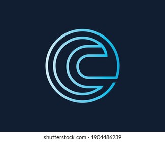 Initial letter C logo template suitable for businesses and product names. This stylish logo design could be used for different purposes for a company, product, service or for all your ideas.