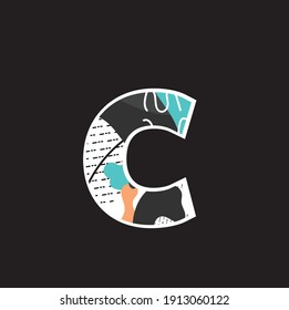 Initial letter C logo vector design template