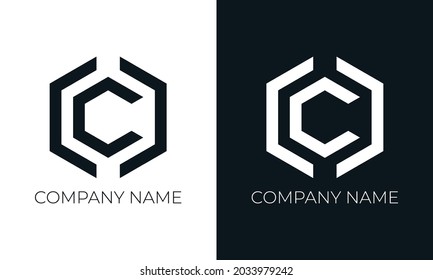 Initial letter c logo vector design template. Creative modern trendy c typography and black colors.