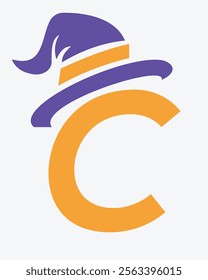 Initial Letter C Magic Hat Logo Design Concept For Magic Fantasy Symbol