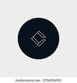 Initial Letter C Minimalist logo design. Vector Illustration.