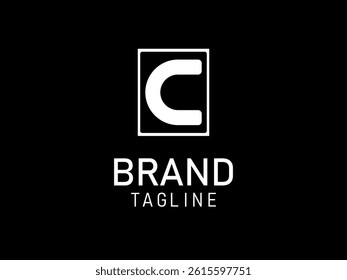Initial Letter C Modern logo design. Beauty and Fashion Logos. Black Background.
