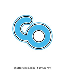 initial letter c and o. co monogram outline logo