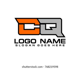 Initial letter C & Q logo template vector
