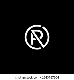 Initial letter C A R logo template with modern geometric circle symbol in flat design monogram illustration