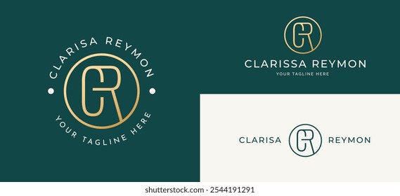 Letra Inicial C R Monograma Elegante Logo Inspiration. Letra inicial elegante CR Logo Vetor. Símbolo de logotipo inicial de caractere CR. Ilustração de logotipo de vetor de alfabeto