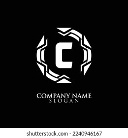 INITIAL LETTER C ,ROUND LOGO 