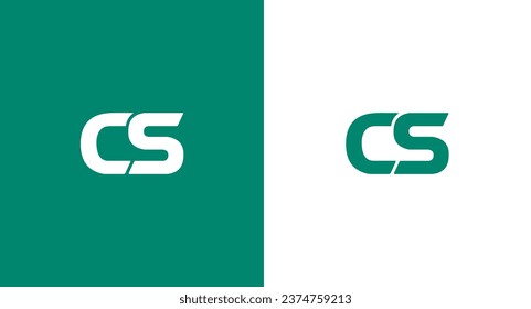 Plantilla de vectores de diseño de logotipos de letras iniciales C y S. Símbolo gráfico de alfabeto para identidad empresarial
