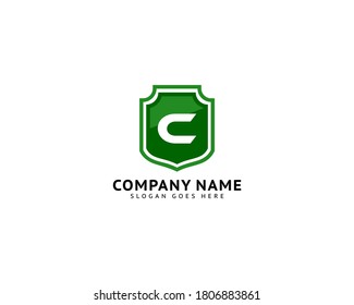 Logo der Sicherheitsfirma, Anfangsbuchstabe des Logo des Sicherheitsschilds, Schildschild-Logo, Sicherheitslogo