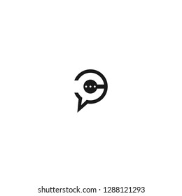 initial letter c in speech balloon

