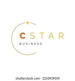 Initial Letter C Star Icon Logo Design Template