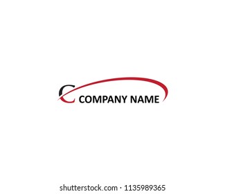 Initial Letter C Swoosh Icon Vector Logo Template Illustration Design