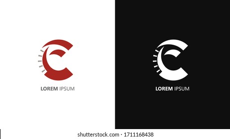 Initial letter C technology logo icon with eye concept . Colorful modern logo templates for business group company. Vector Illustration.  