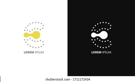 Icono del logotipo de la tecnología de letra inicial C con enlace de puntos. Coloridas plantillas modernas de logotipo para empresas de grupo empresarial. Ilustración vectorial.  