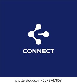 Initial letter C and technology logo vector