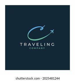Initial Letter C Travel Logo Design