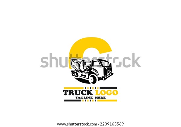 initial Letter C truck\
logo
