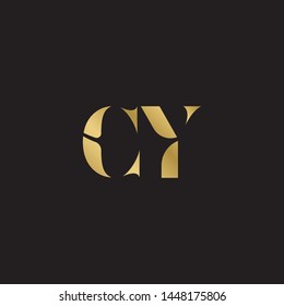 Initial letter c  uppercase modern logo design template elements. Gold letter Isolated on black  background. Suitable for business, consulting group company.