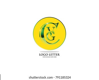 initial letter C, V and G design Logo Vector Graphic Branding Letter Element.