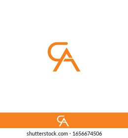 Initial Letter CA or AC Logo Design