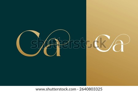 Initial letter CA AC logo design vector illustration for couple, wedding, and business