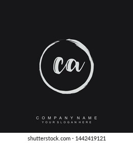 Initial letter  CA beautiful handwriting logo vector template