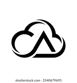 Initial letter CA cloud logo design inspiration